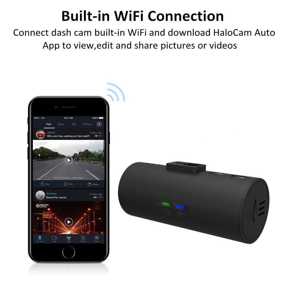 ドライブレコーダー　HaloCam C1 Plus（未使用） Amazon.co.jp: 【WiFi&OBD-GPS搭載】ドライブレコーダーHaloCam C1